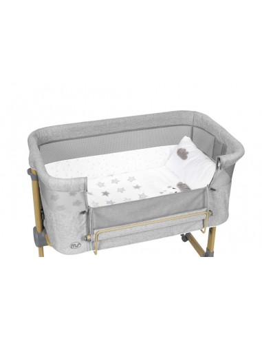 Minicuna MS Sleepy Gris y Textil Stars