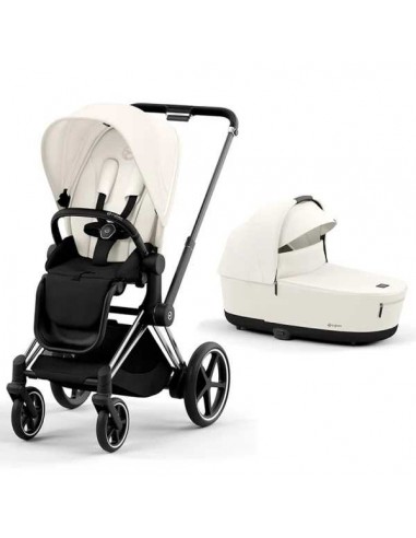 Cochecito Dúo Cybex e-Priam Off White