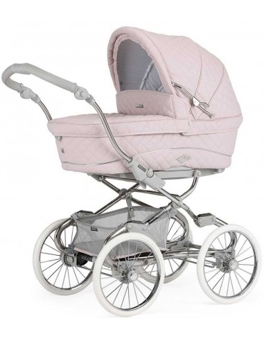 Cochecito Dúo Bébécar Stylo Class Plus Rosa SP-954 Cromado